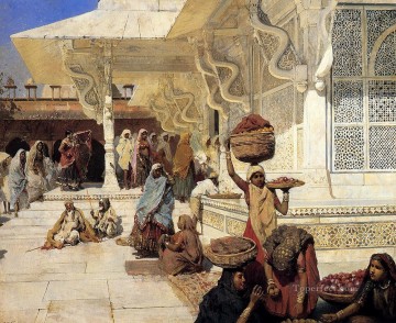  Arabian Oil Painting - Festival At Fatehpur Sikri Arabian Edwin Lord Weeks